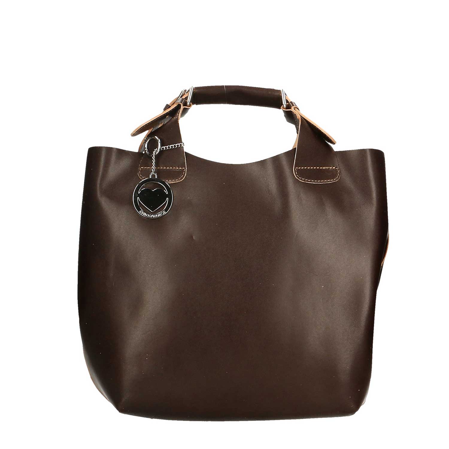 Large Leather Shoulder Bag for Women - 44x30x13 cm - 9007