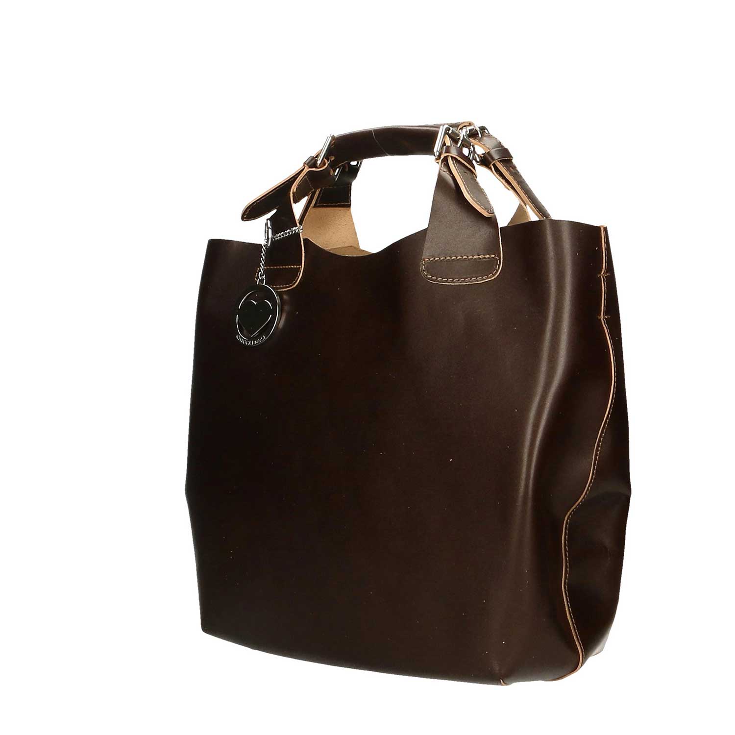 Large Leather Shoulder Bag for Women - 44x30x13 cm - 9007