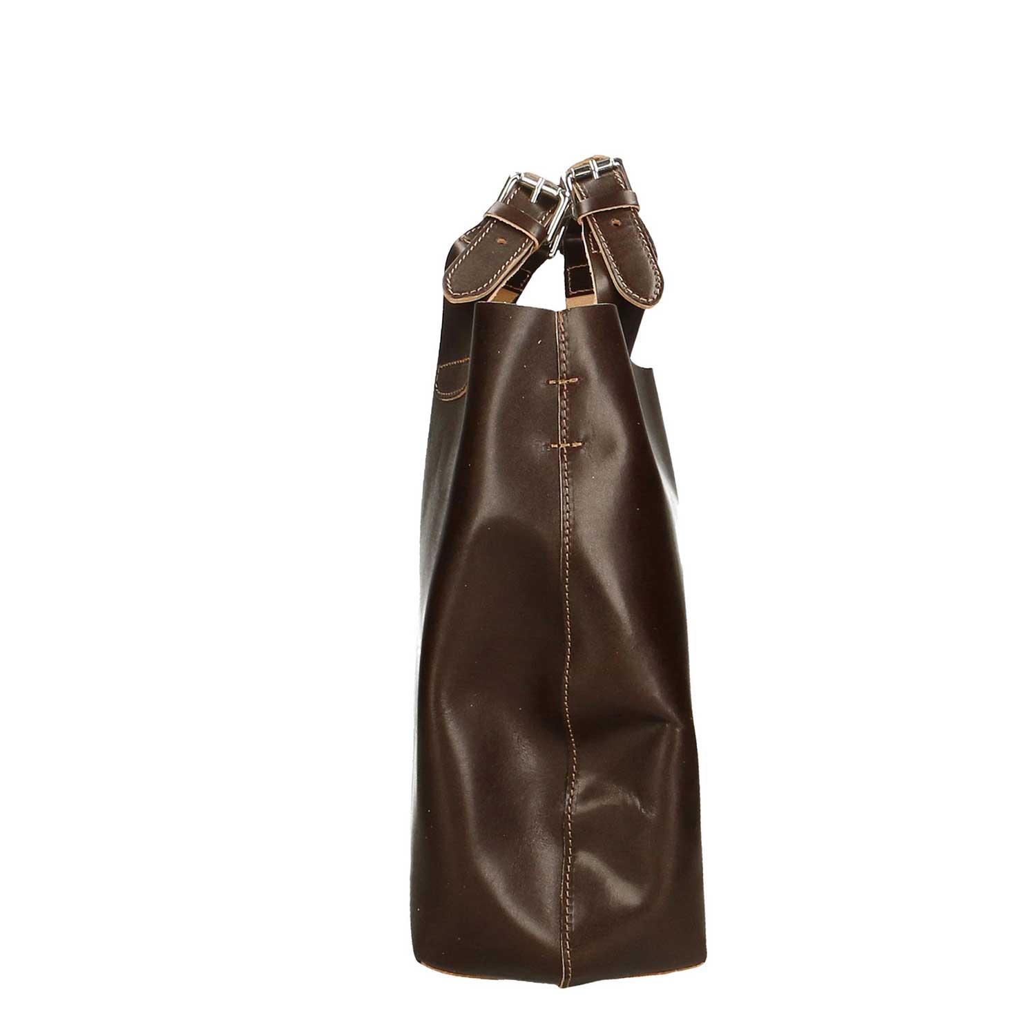 Large Leather Shoulder Bag for Women - 44x30x13 cm - 9007