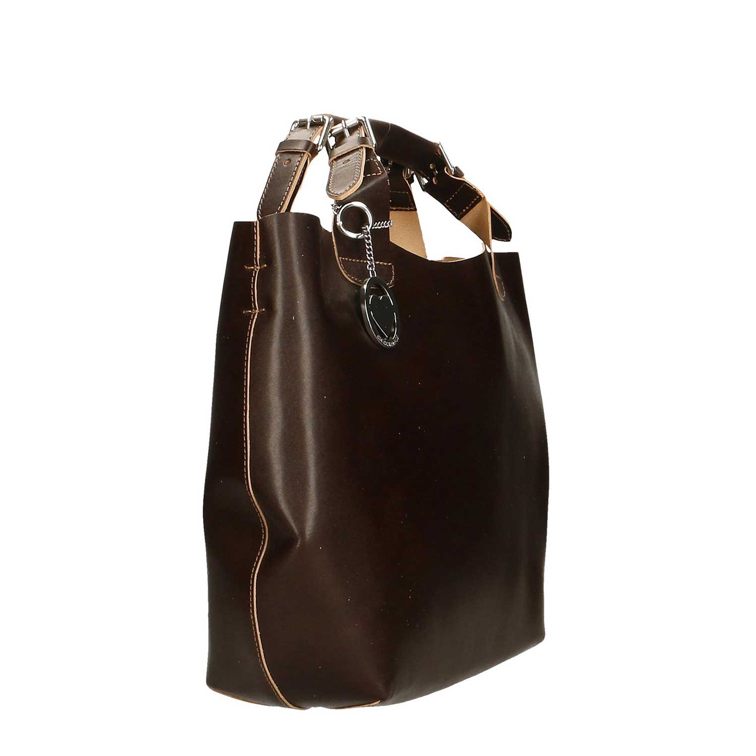 Large Leather Shoulder Bag for Women - 44x30x13 cm - 9007