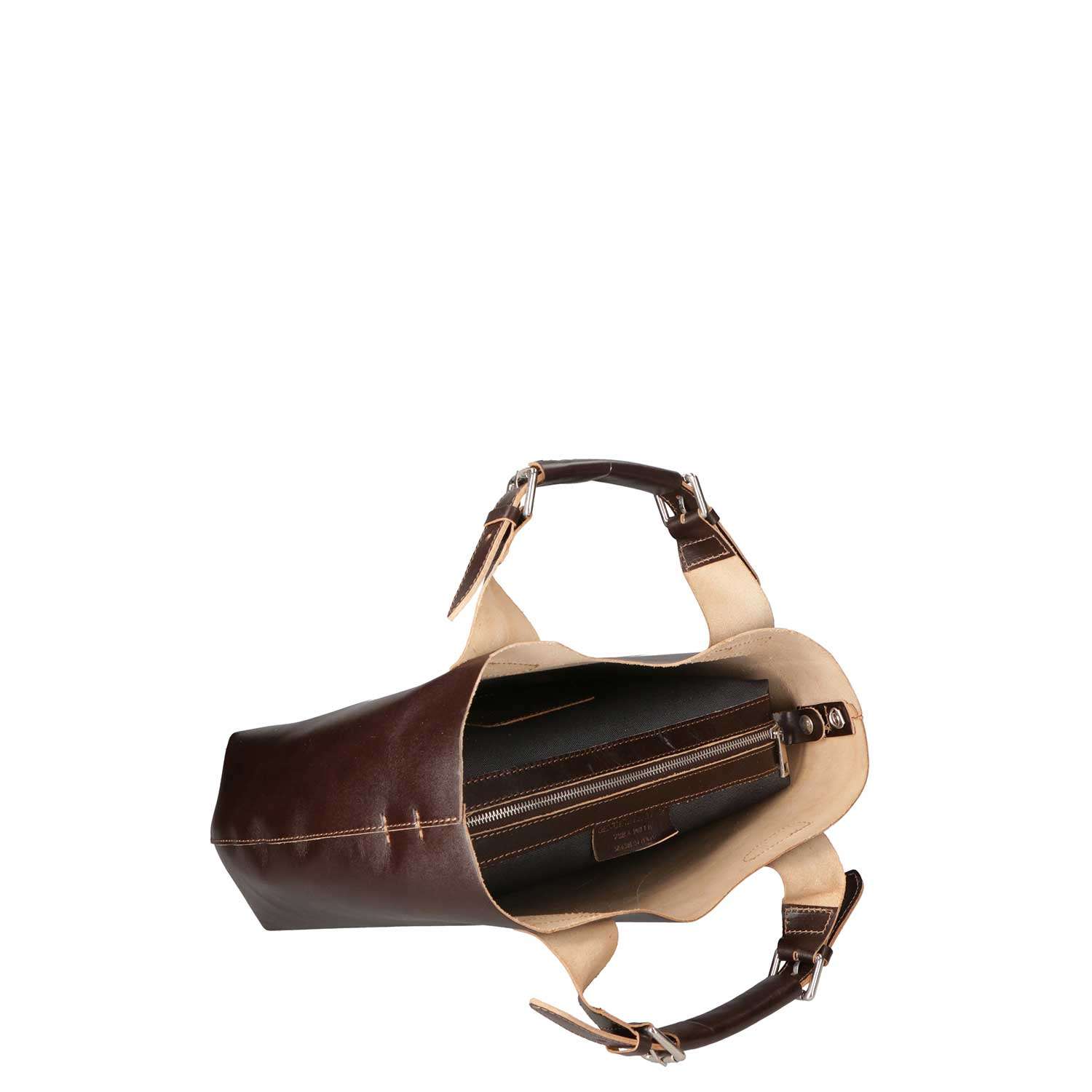 Large Leather Shoulder Bag for Women - 44x30x13 cm - 9007