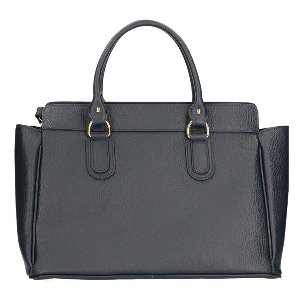 Large Women's Handbag with Leather Pendant - 80048