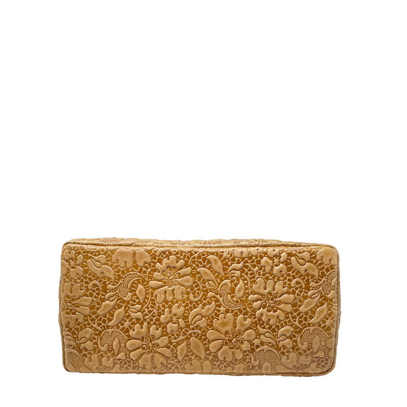 Women's Handbag with Floral Pattern on Leather - Pienza 80049
