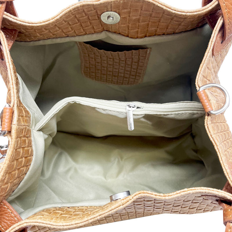 Woven Leather Handbag for Women - Cortona 80047