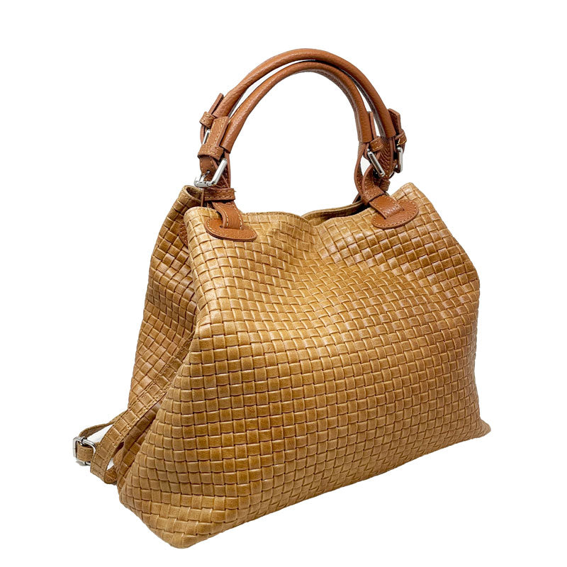 Woven Leather Handbag for Women - Cortona 80047