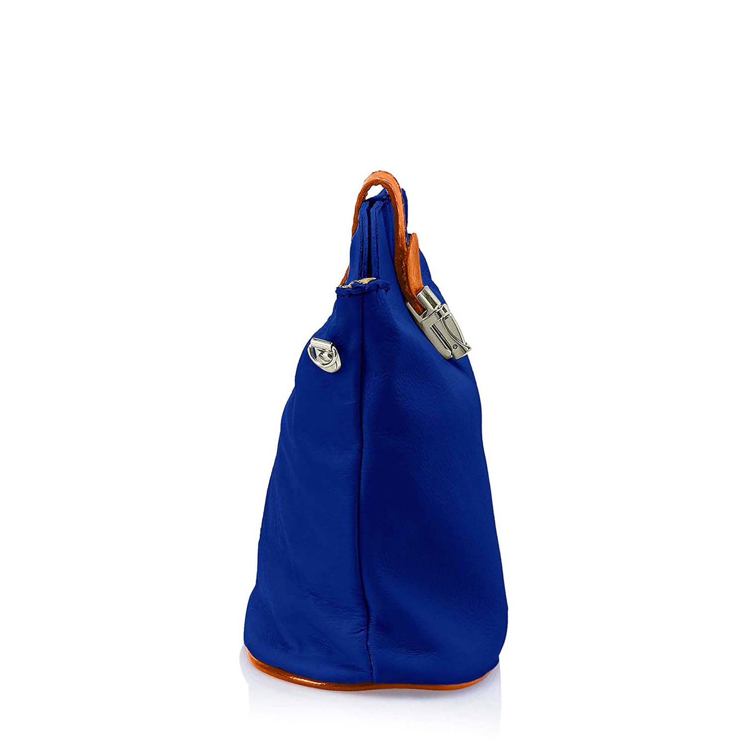 Borsa a spalla da donna in pelle genuina. Made in Italy. 21x20x10 Cm - 3322.