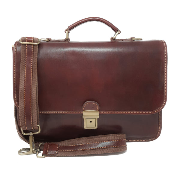 Leather Briefcase Document Holder for Men - 39x29x10 Cm - G224