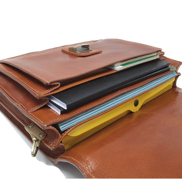 Borsa da lavoro, cartella portadocumenti in pelle per uomini - 39x28x9 cm - G902