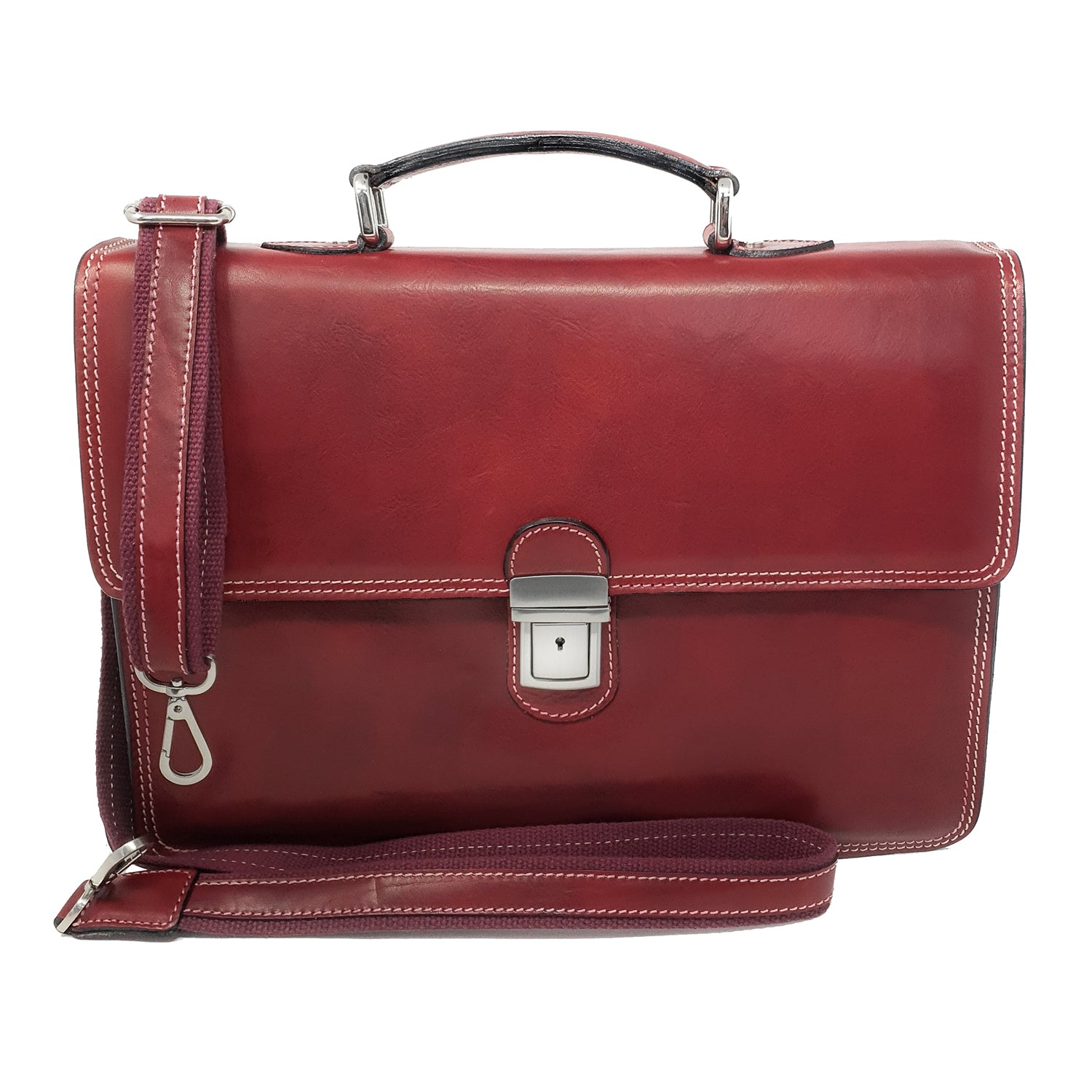 24-Hour Work Bag Men's Document Holder Leather Briefcase - 39x29x8 Cm - G904