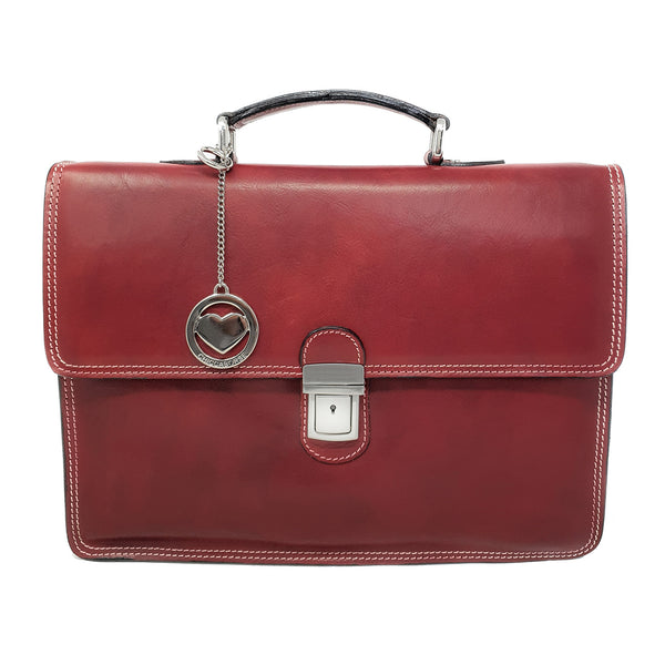 24-Hour Work Bag Men's Document Holder Leather Briefcase - 39x29x8 Cm - G904