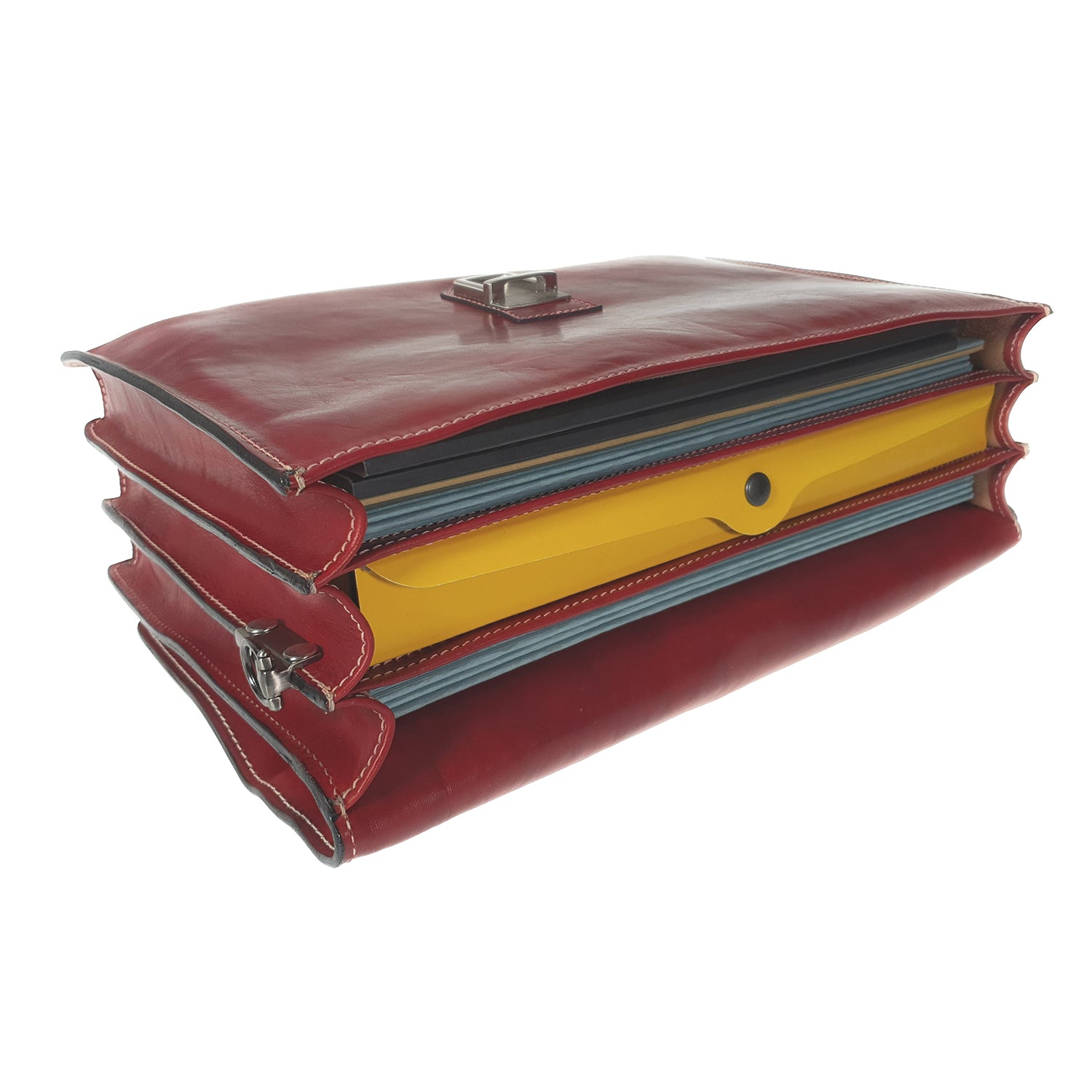 24Hour Work Bag Men's Document Holder Leather Briefcase - 40x29x13 Cm - G906