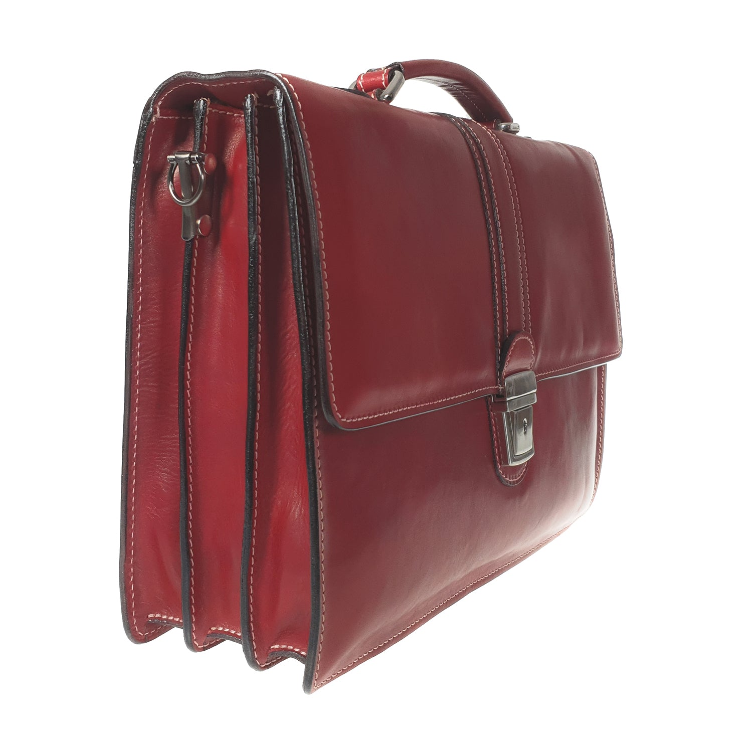 24Hour Work Bag Men's Document Holder Leather Briefcase - 40x29x13 Cm - G906