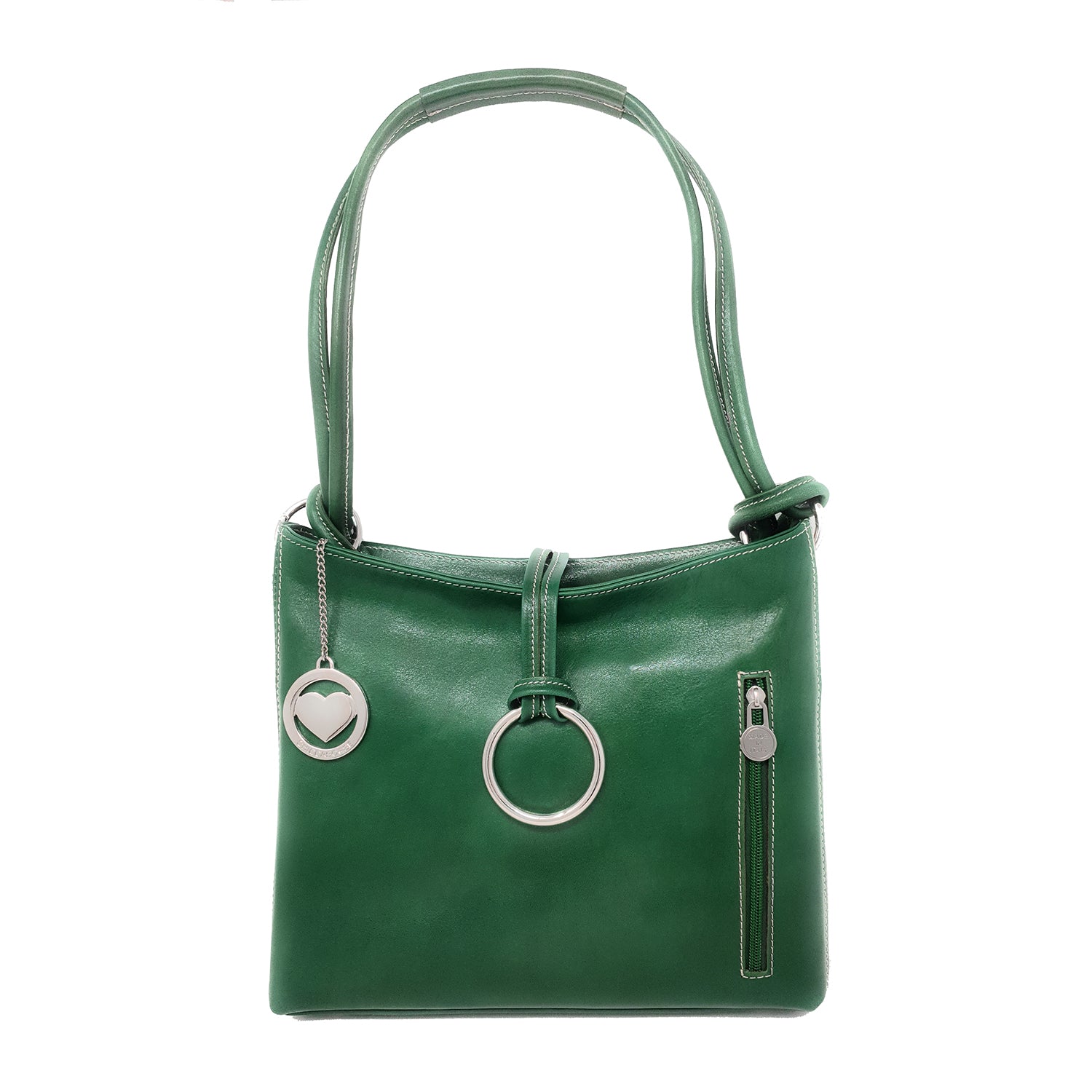 Women's Shoulder Bag in Soft Genuine Leather Made in Italy - 33x26x11 Cm - G095