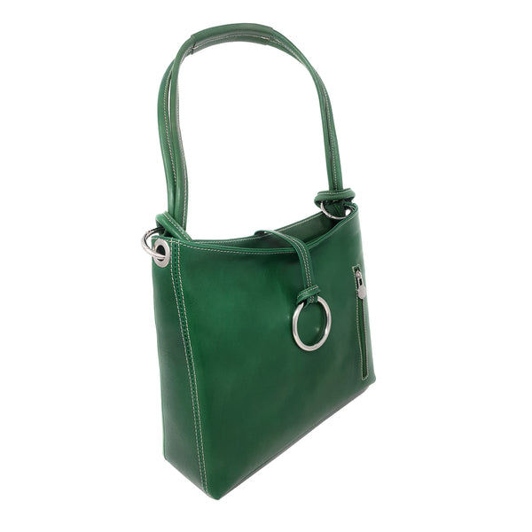 Women's Shoulder Bag in Soft Genuine Leather Made in Italy - 33x26x11 Cm - G095