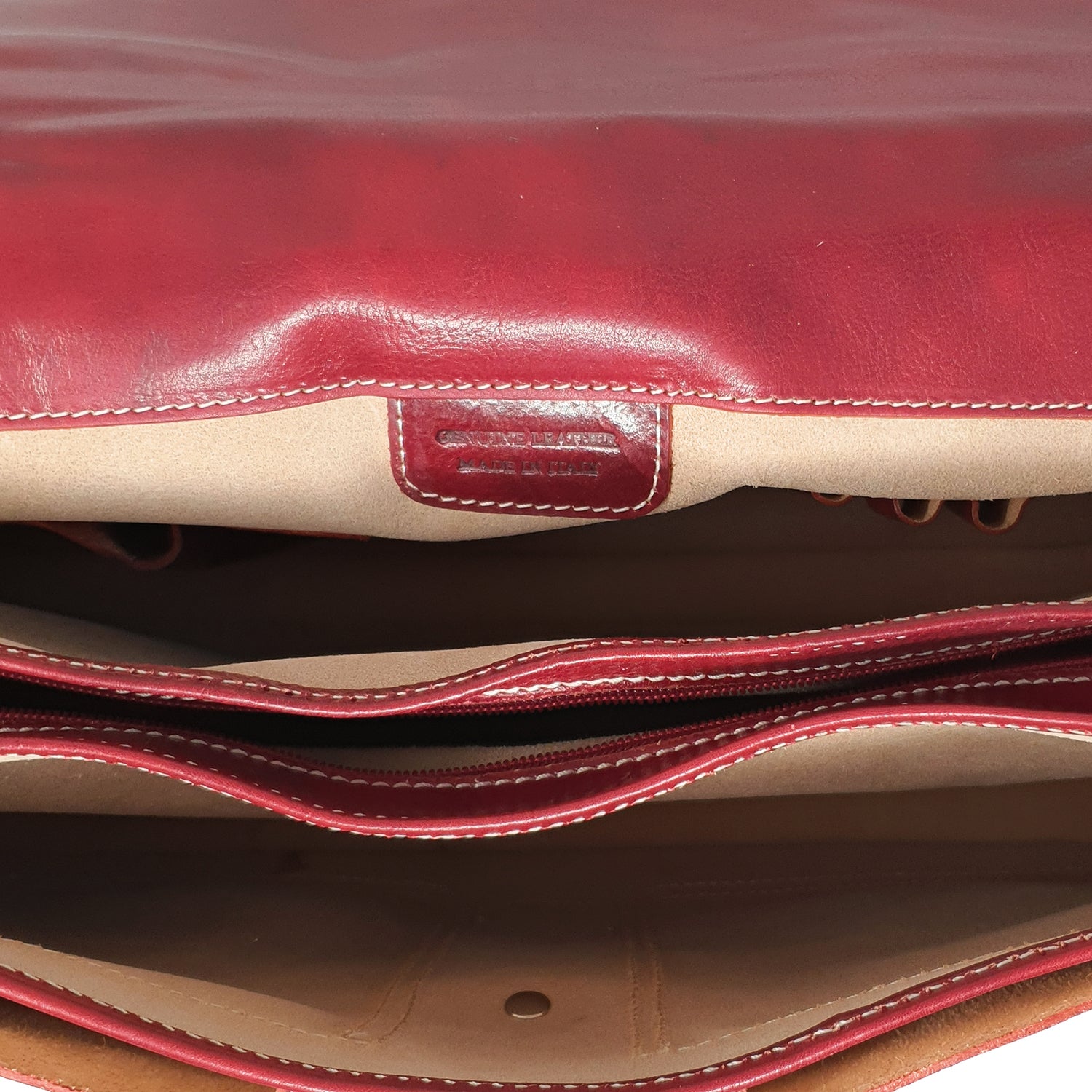 Grande Borsa da Lavoro Cartella Portadocumenti per Uomini in Pelle - 43x30x11 Cm - G1010