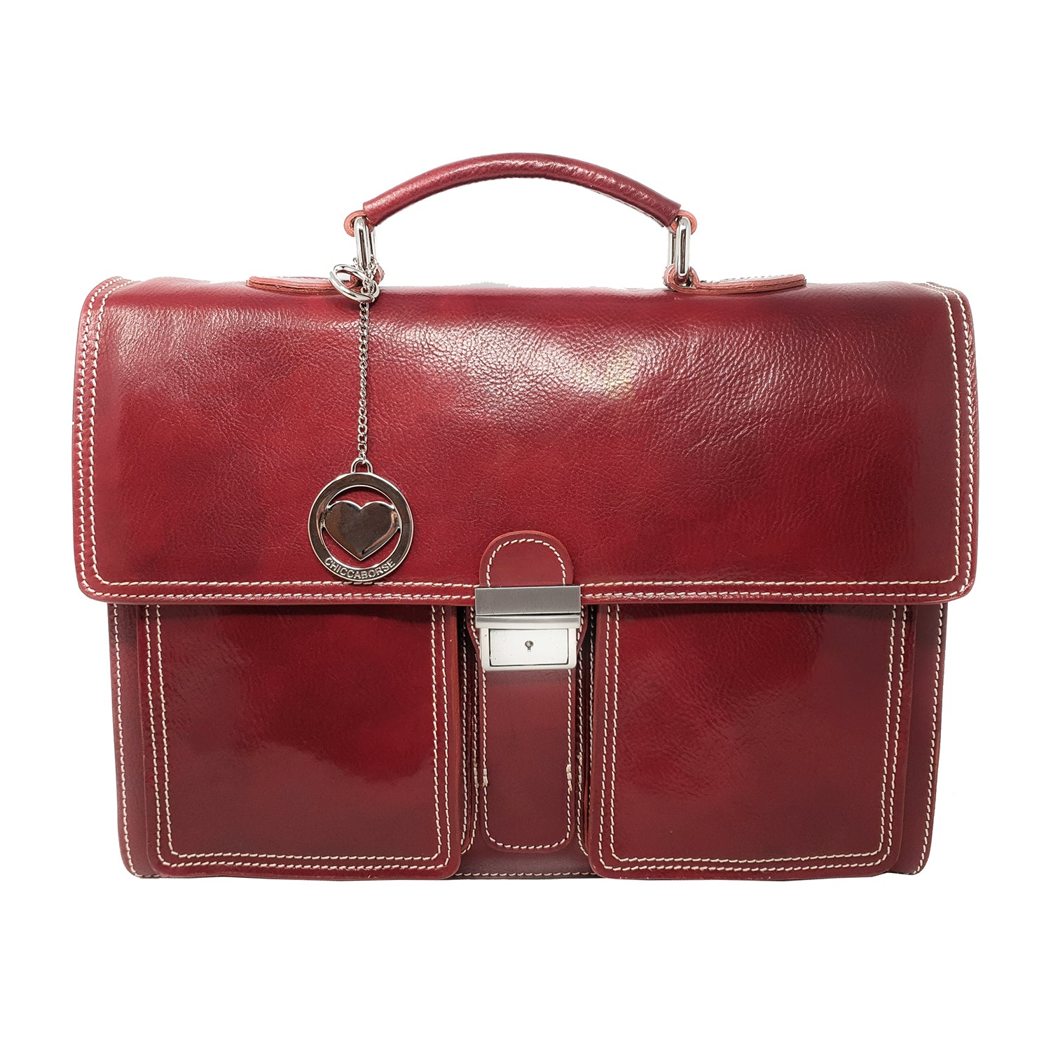 Grande Borsa da Lavoro Cartella Portadocumenti per Uomini in Pelle - 43x30x11 Cm - G1010