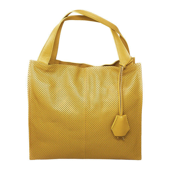 Women's Hand Shopper Bag Perforated Leather - K005