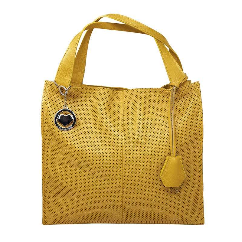 Women's Hand Shopper Bag Perforated Leather - K005