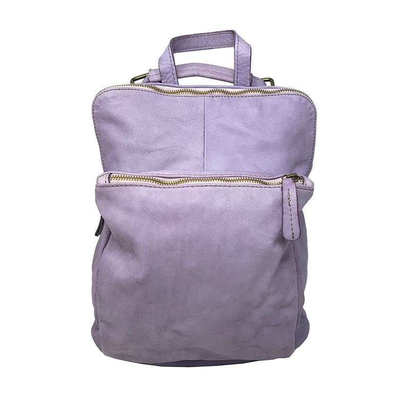 Zaino a Spalla da Donna Pelle Morbida in Stile Vintage - 28x33x12 Cm - K011