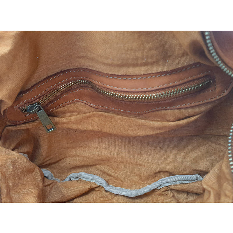 Unisex Soft Leather Vintage Style Crossbody Bag - 36x18x11 Cm - K013