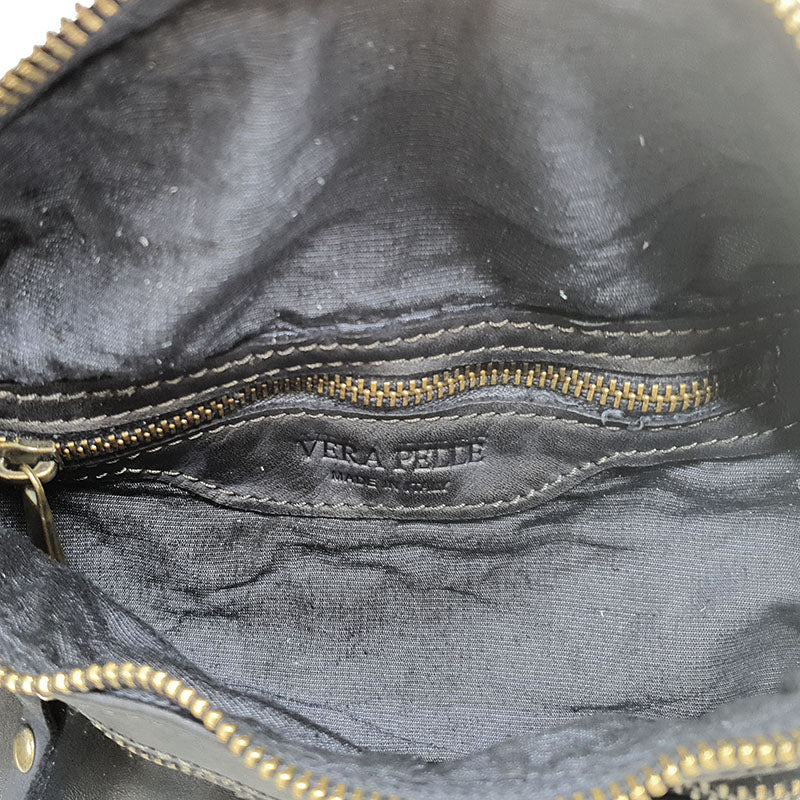 Small Unisex Soft Leather Vintage Style Crossbody Bag - 24x12x8 Cm - K014