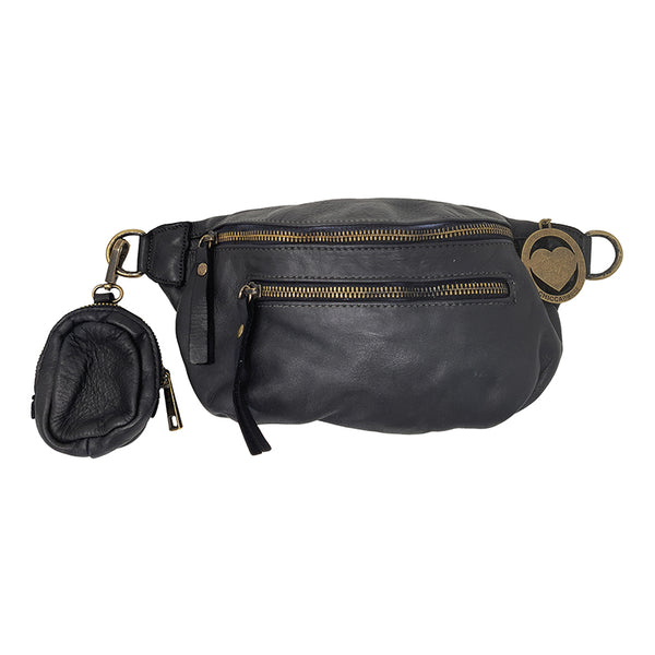 Piccola Borsa a Tracolla Unisex in Pelle Morbida Stile Vintage - 24x12x8 Cm - K014