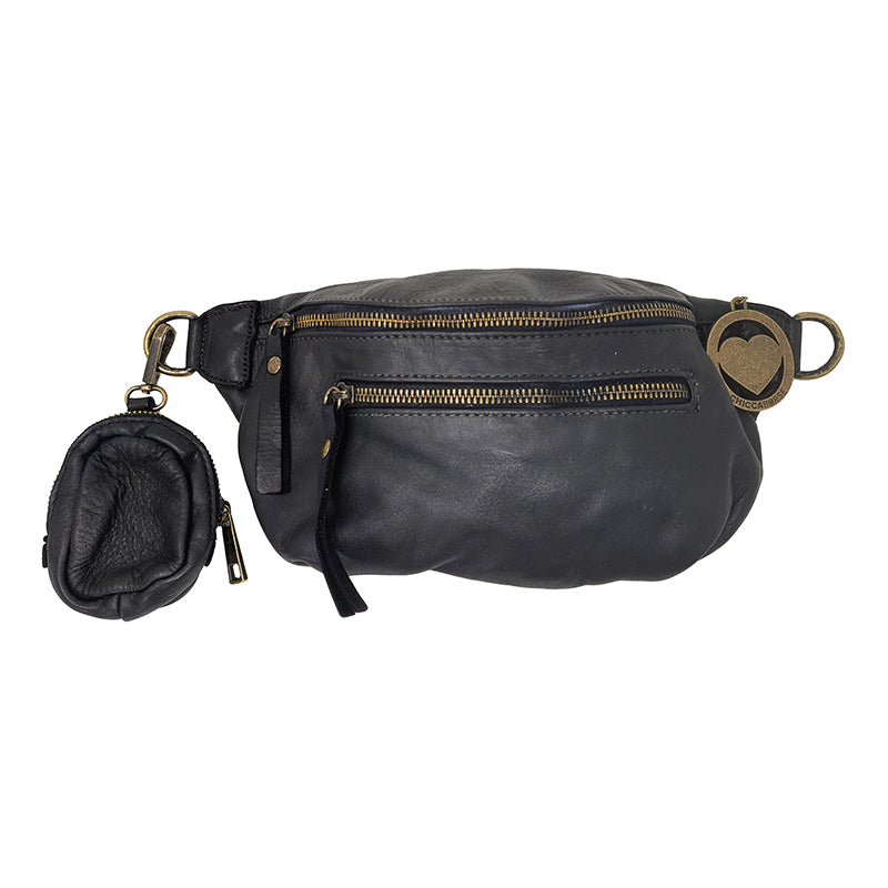 Small Unisex Soft Leather Vintage Style Crossbody Bag - 24x12x8 Cm - K014