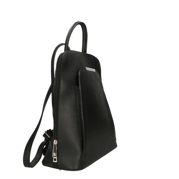 Borsa zaino da donna in Vera Pelle artigianale - 29 x 32 x 13 Cm -  3347
