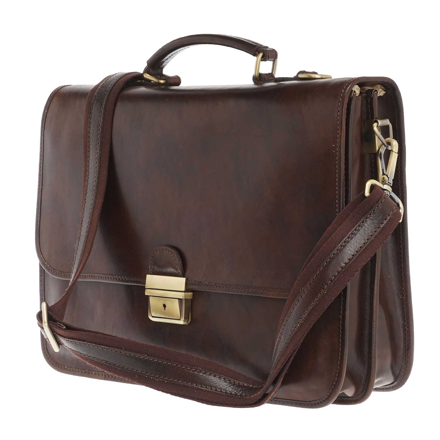 Unisex Leather Work Handbag - 38 x 29 x 10 Cm - 224