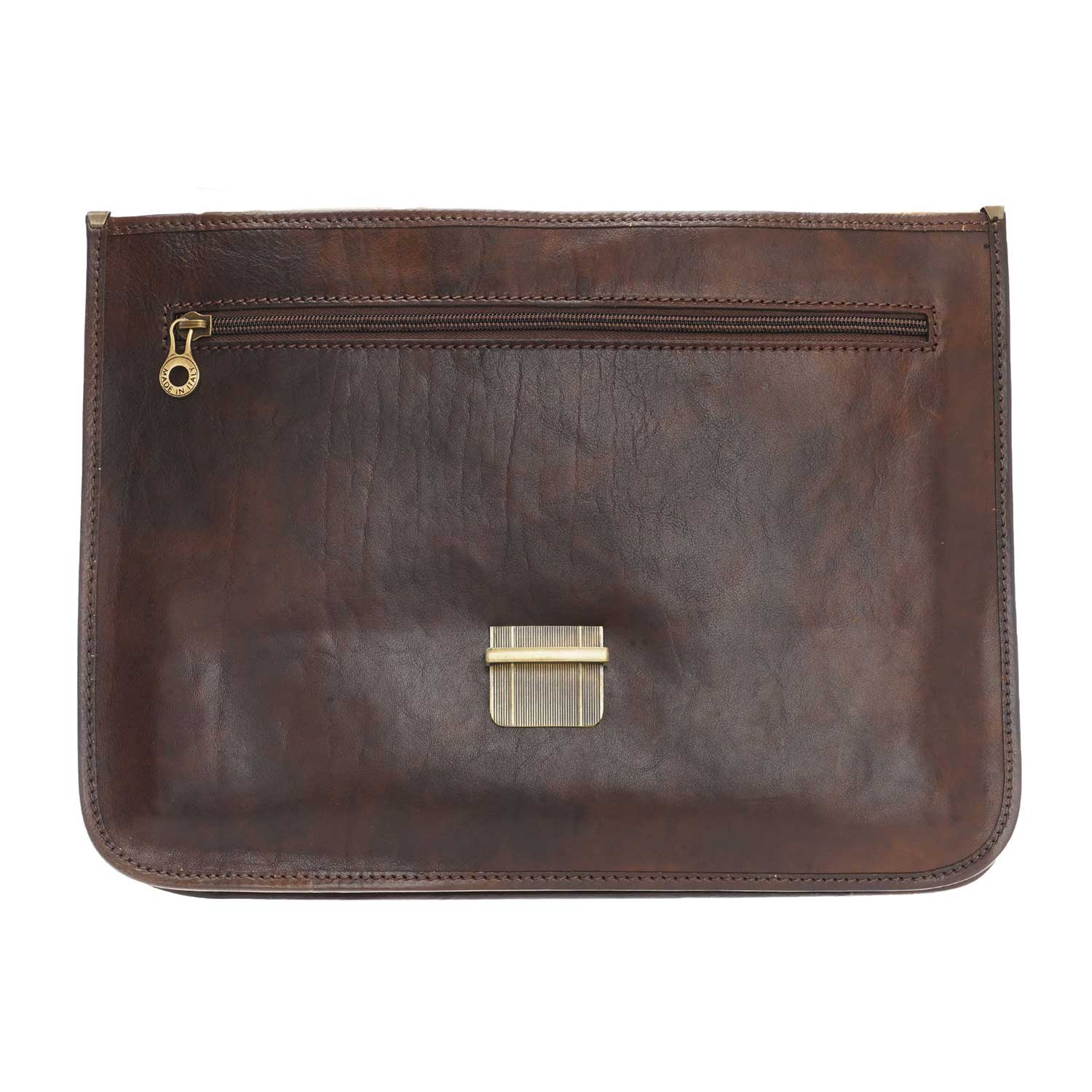 Unisex Leather Work Handbag - 38 x 29 x 10 Cm - 224