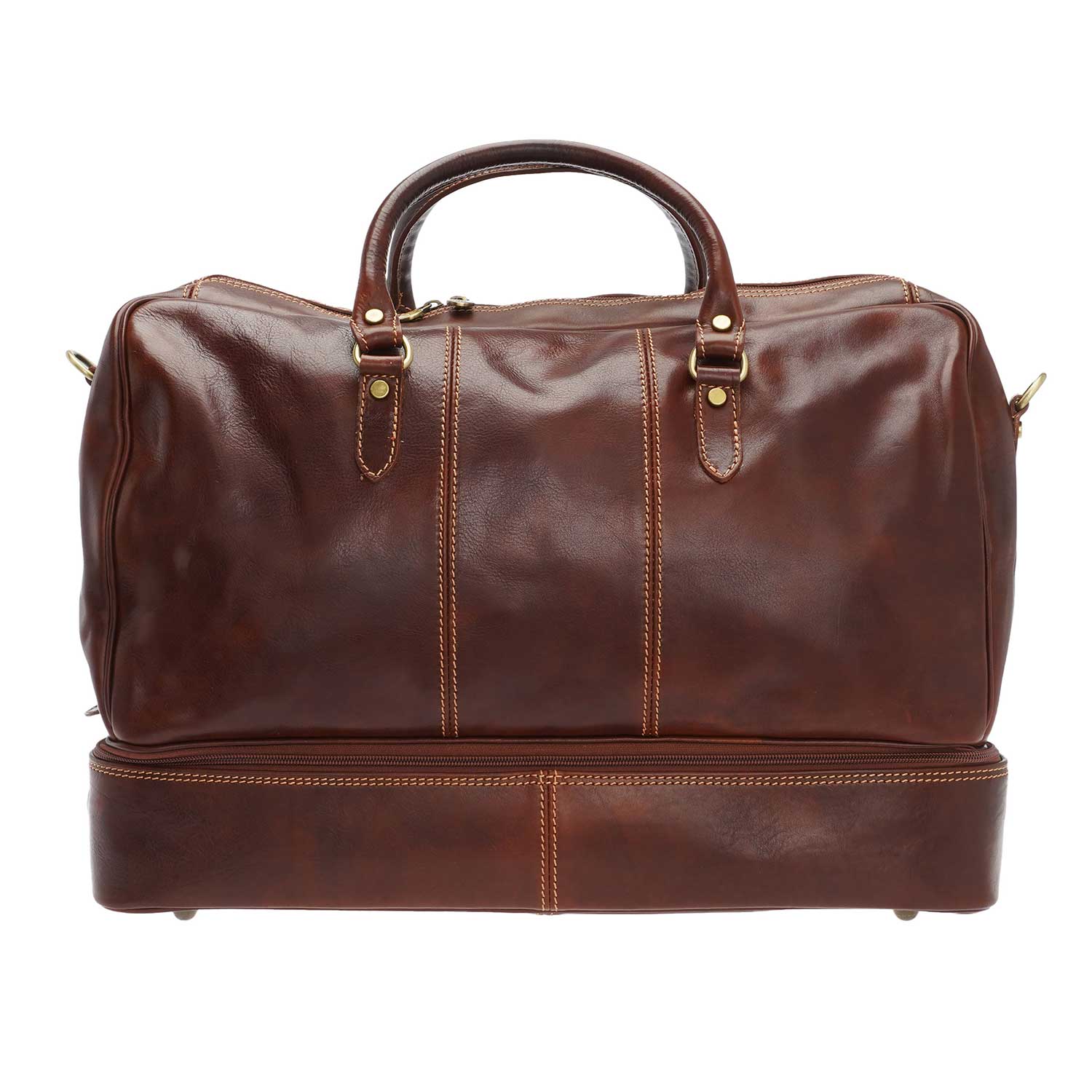 Unisex leather travel bag - 52 x 36 x 27 Cm - 789