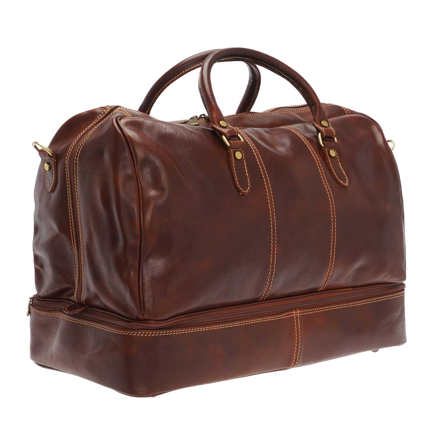 Unisex leather travel bag - 52 x 36 x 27 Cm - 789