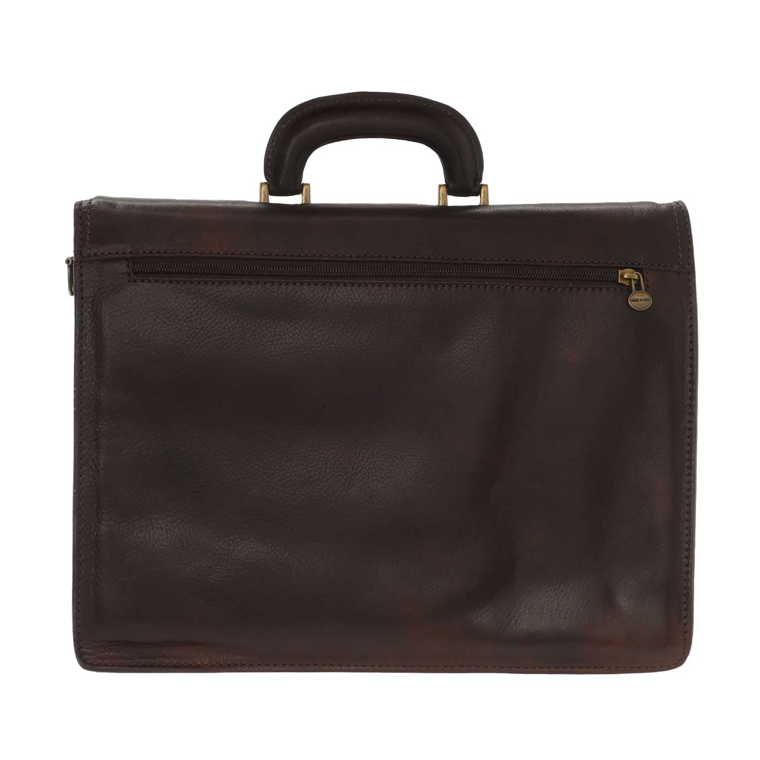 Borsa a mano in pelle di vitello primo fiore - 39 x 28 x 14 Cm - 1011