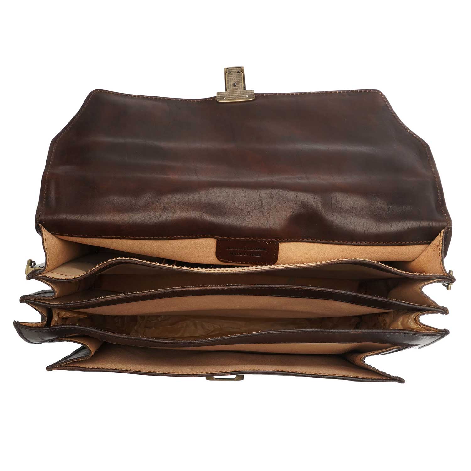 Borsa a mano in pelle di vitello primo fiore - 39 x 28 x 14 Cm - 1011
