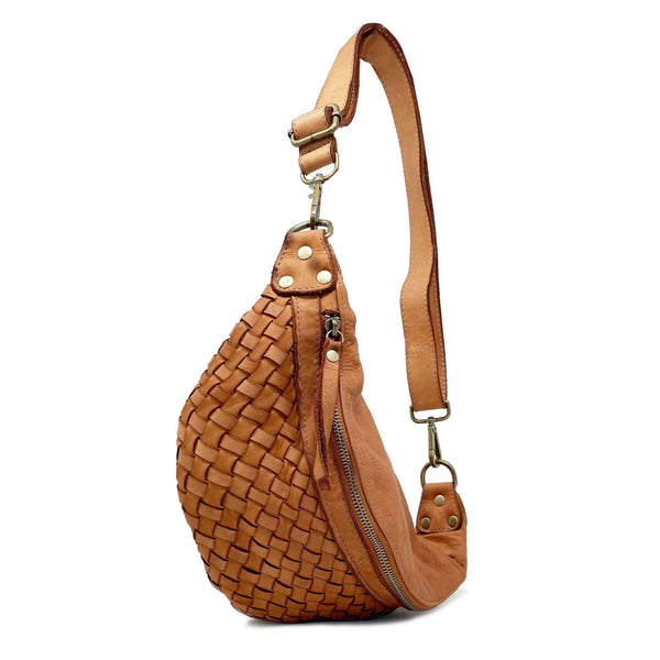 Unisex Soft Leather Vintage Style Crossbody Bag - K036