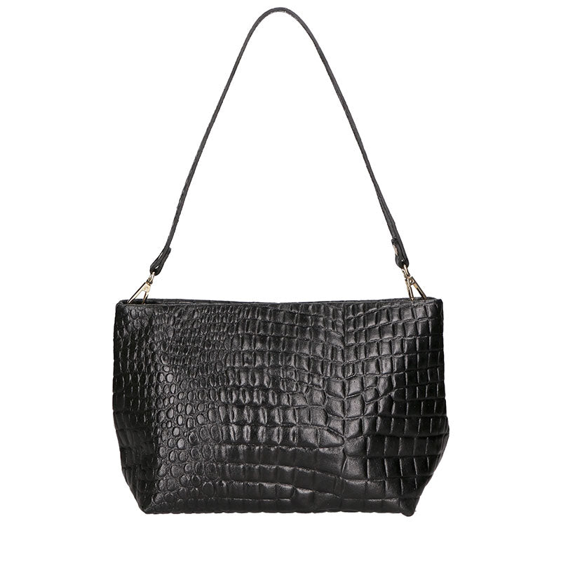 Women's Handbag in Leather Crocodile Print - 6498