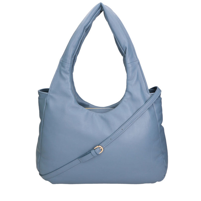 Women's Leather Shoulder Bag Nappa Print - 6502