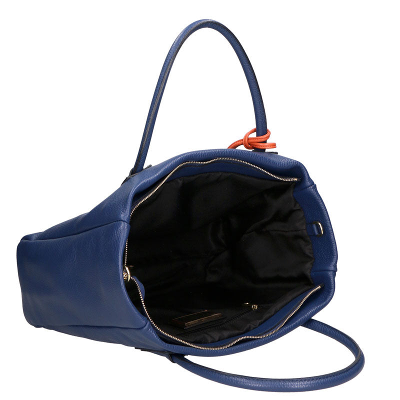 Large Leather Handbag for Women with Pendant - 6503