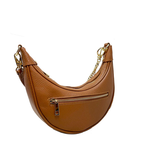 Small Half Moon Hand Clutch for Women in Dollar Leather - k052
