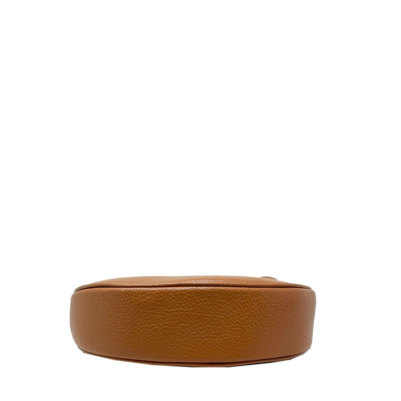 Small Half Moon Hand Clutch for Women in Dollar Leather - k052