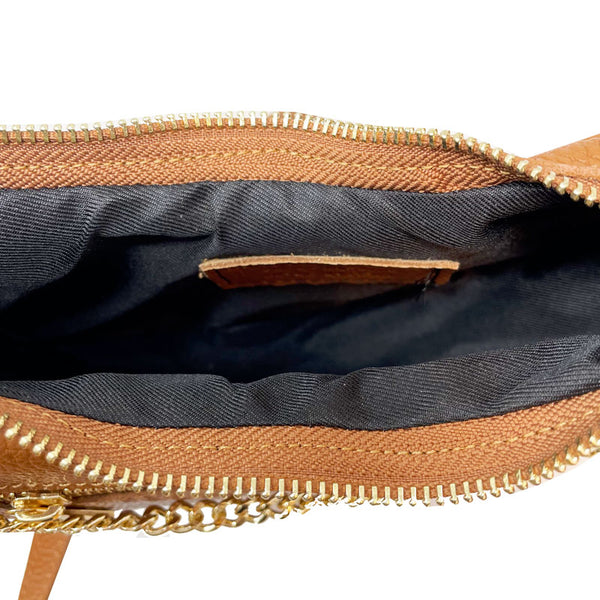 Small Half Moon Hand Clutch for Women in Dollar Leather - k052
