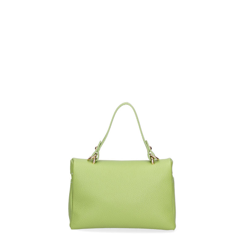Small women's leather clutch bag with double zip closure - 07160