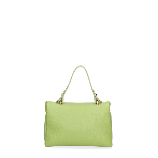 Small women's leather clutch bag with double zip closure - 07160