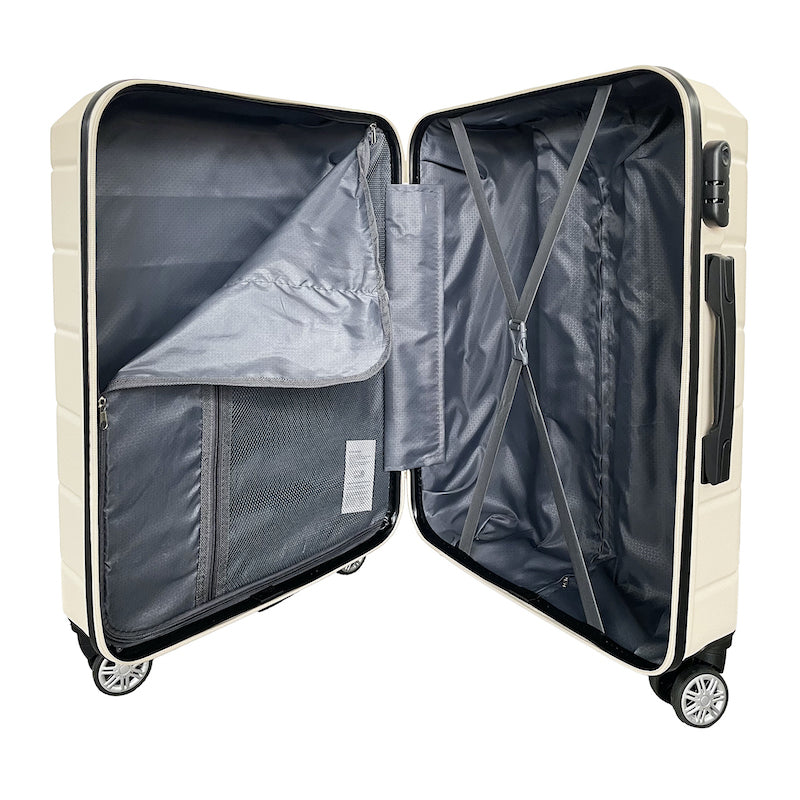 Set of 3 Waterproof Hard ABS Trolley Suitcases - RIGIDO_BASIC_01