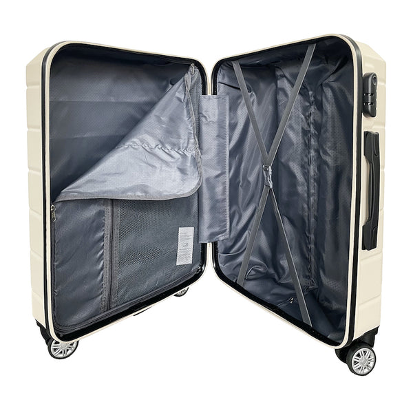 Set of 3 Waterproof Hard ABS Trolley Suitcases - RIGIDO_BASIC_01