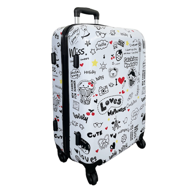 Set of 3 Hard ABS Trolley Suitcases - RIGIDO_FANTASIA