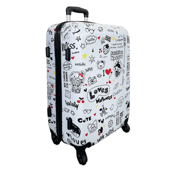 Set of 3 Hard ABS Trolley Suitcases - RIGIDO_FANTASIA
