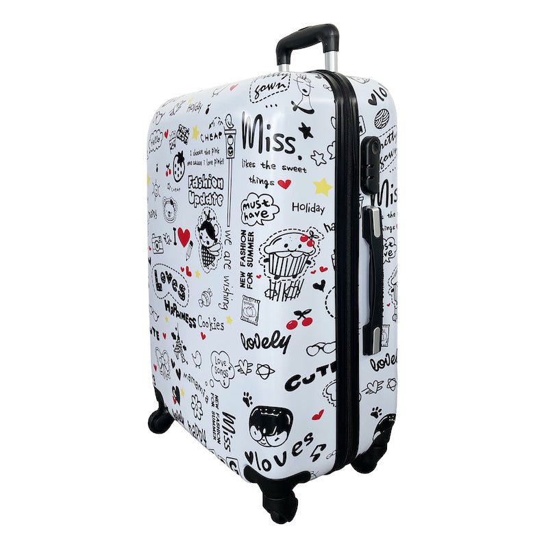 Set of 3 Hard ABS Trolley Suitcases - RIGIDO_FANTASIA