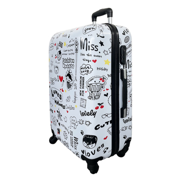 Set of 3 Hard ABS Trolley Suitcases - RIGIDO_FANTASIA
