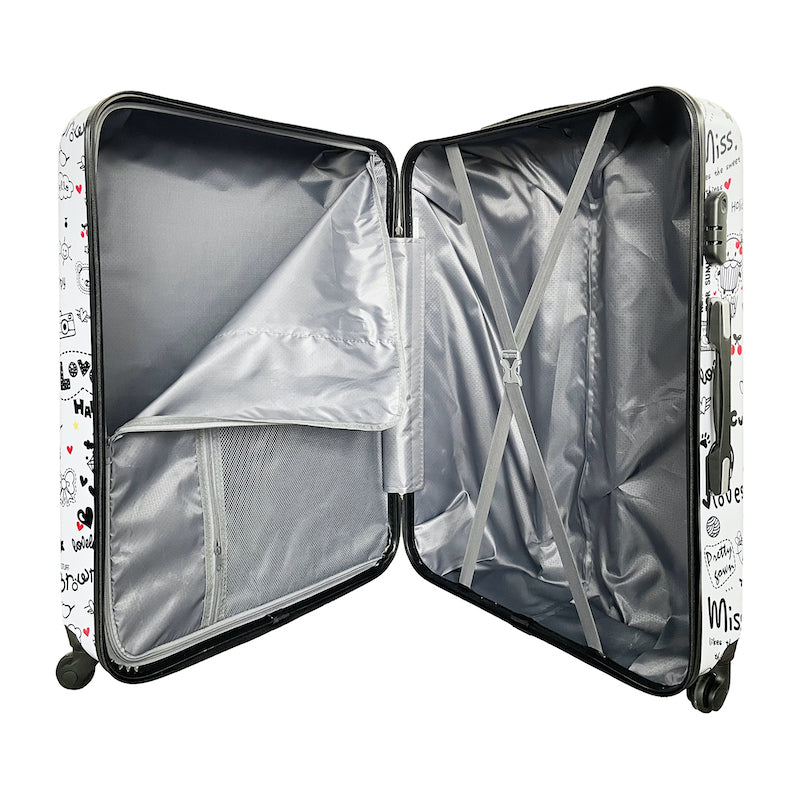 Set of 3 Hard ABS Trolley Suitcases - RIGIDO_FANTASIA